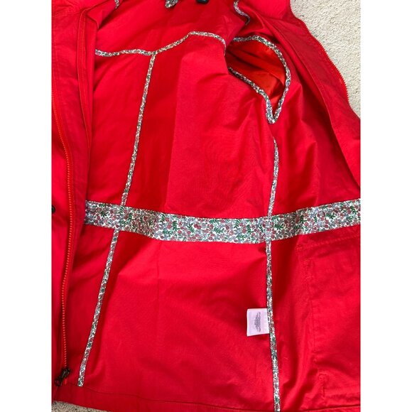 Lands End Womens Red Hooded Jacket Cotton/Polyester Blend Size S Style 506968 - Picture 6 of 15